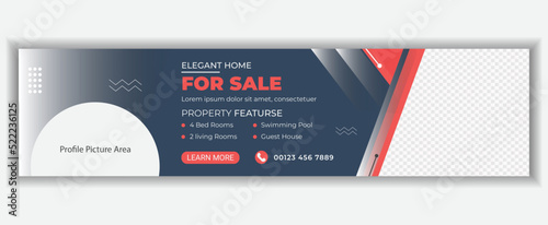 Real estate social media LinkedIn marketing banner cover photo design