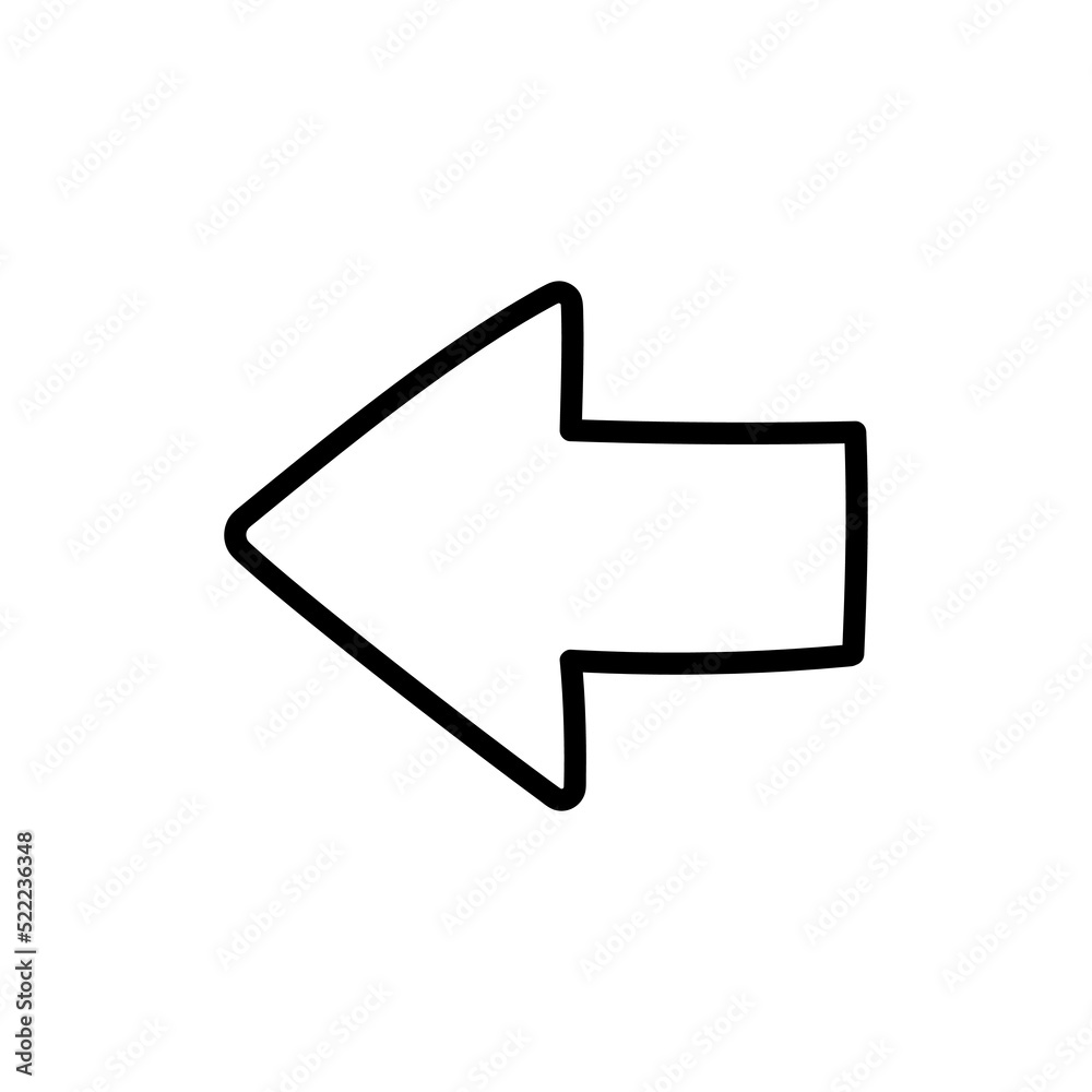 Outline cursor icon in trendy simple style isolated on background. Outline cursor icon in trendy simple style isolated on background.