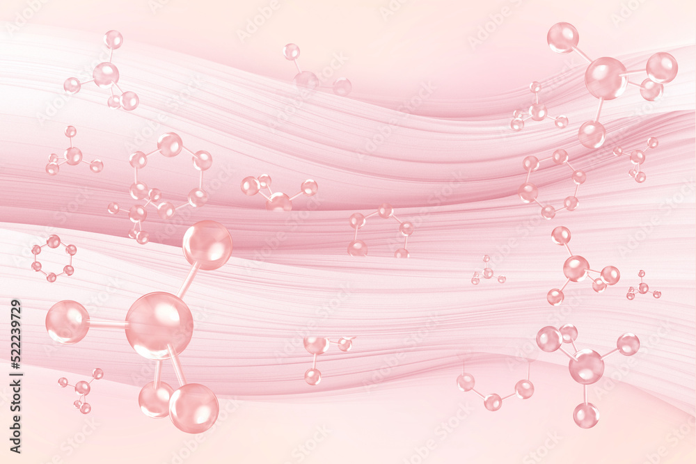 molecule and dna background for cosmetics product molecule and dna background for cosmetics product