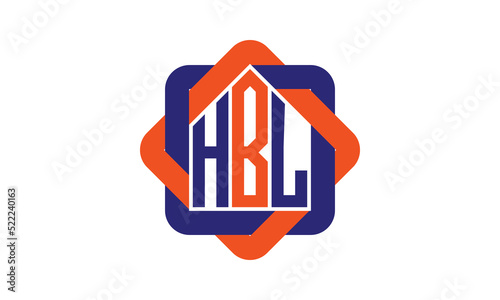 HBL three letter real estate logo with home icon logo design vector template | construction logo | housing logo | engineering logo | initial letter logo | minimalist logo | property logo | photo