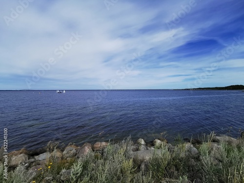 View of the Kalmarsund  in Oland (Sweden) photo