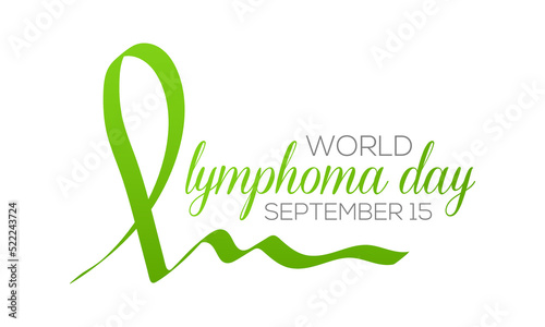 World Lymphoma awareness day is observed every year on September 15 For banner, poster, card and background design.