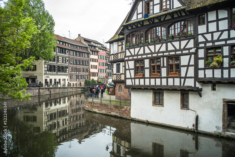 half-timbered houses in the La Petite-France district of Strasbourg