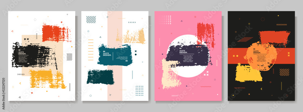 Vector illustration. Art modern colorful background. Brush strokes paint banner. Grunge colorful drawing. Hipster culture. Design element for poster, book cover, magazine, brochure, headline, layout
