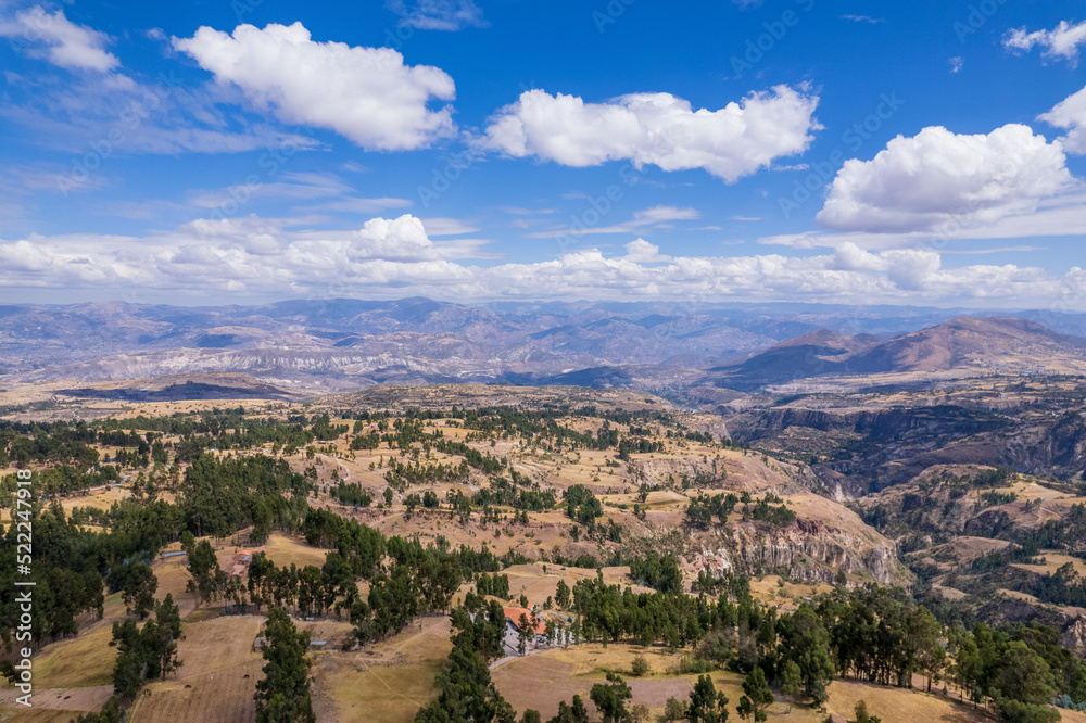Panoramic view of the mountainous landscape of Ayacucho.