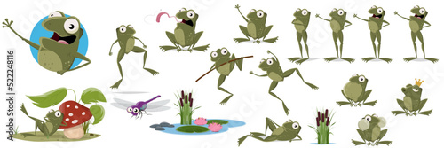 big collection of a cartoon frog or toad photo