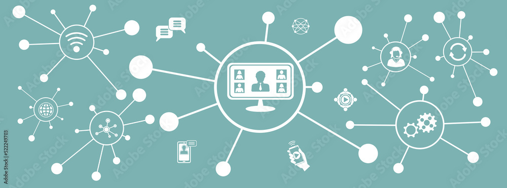 Concept of online meeting Concept of online meeting