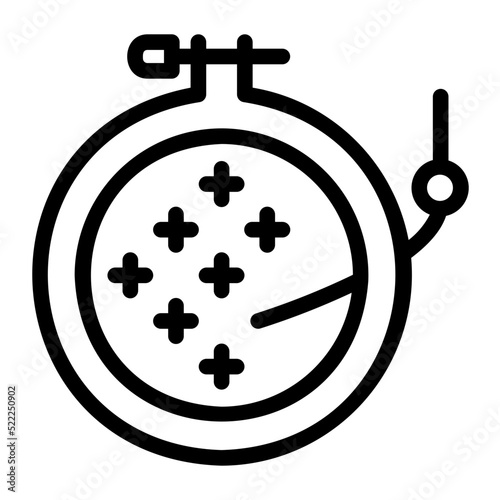 cross stitch line icon