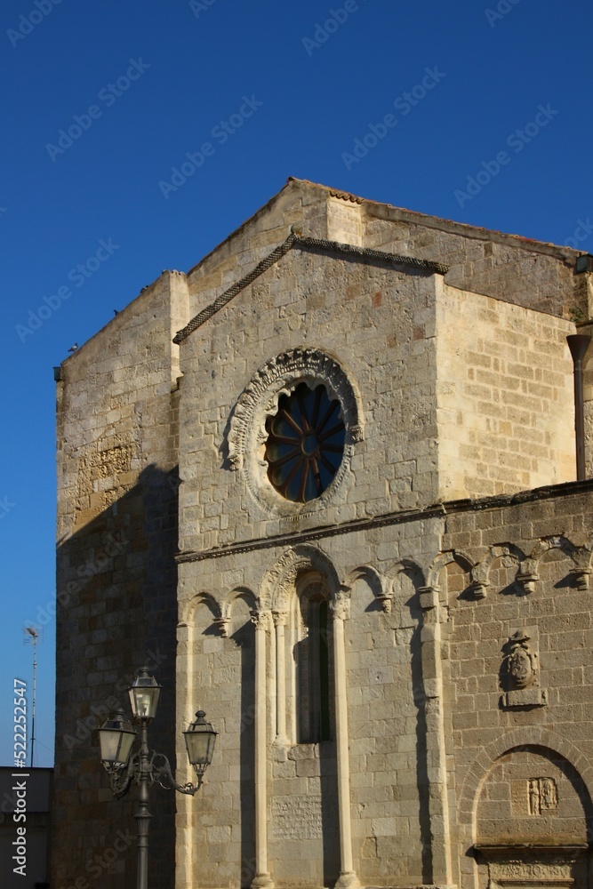 Italy, Salento: Facade of Cathedral of Castro Marina.