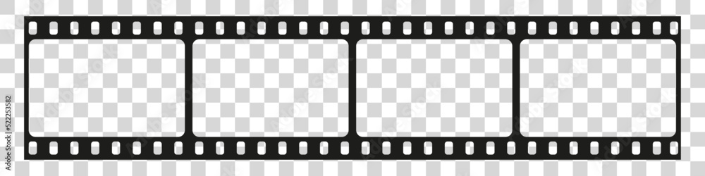 Film strip isolated vector icon. Retro picture with film strip icon. Film strip roll. Film strip isolated vector icon. Retro picture with film strip icon. Film strip roll.