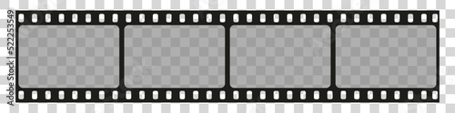Film strip isolated vector icon. Retro picture with film strip icon. Film strip roll.