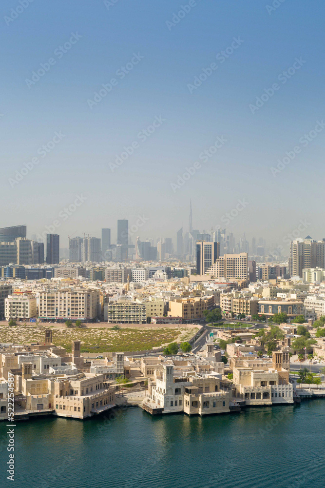Aerial view on the Dubai skyline