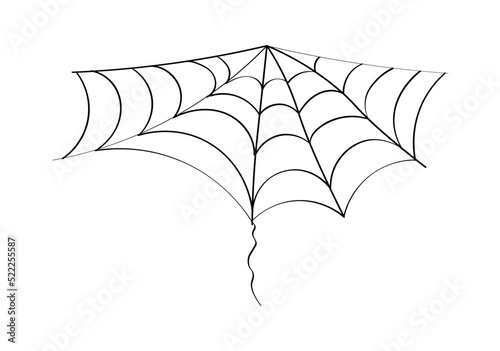 Spider web. Cobweb on a white background. Vector illustration