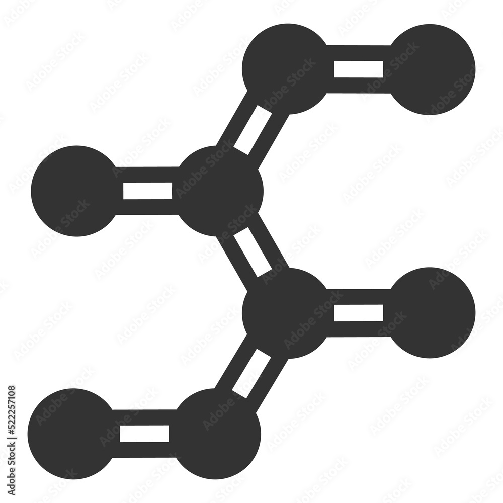 Fragment of DNA structure - icon, illustration on white background, glyph style Fragment of DNA structure - icon, illustration on white background, glyph style