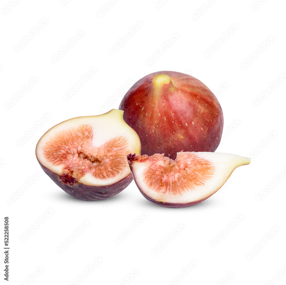 Fresh common fig (Ficus carica) isolated on white background Fresh common fig (Ficus carica) isolated on white background