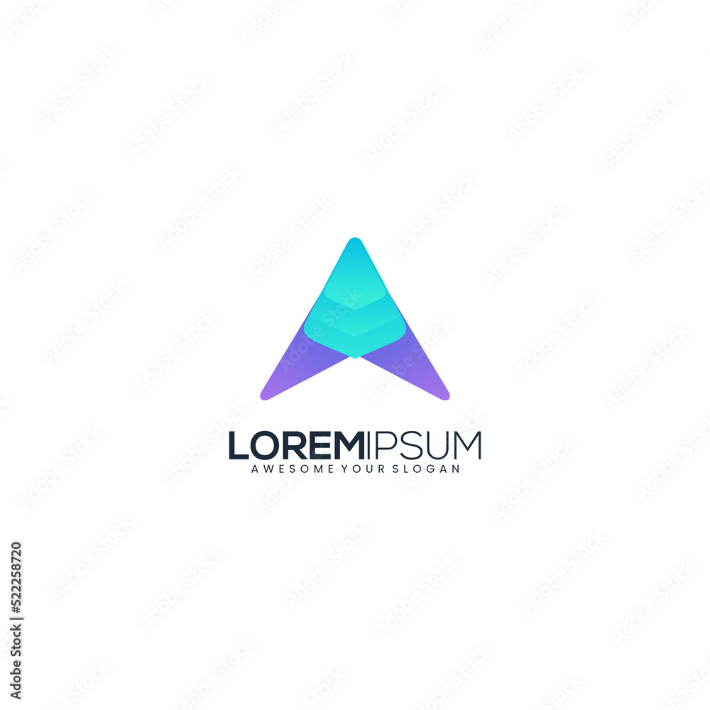 Letter A modern logo Letter A modern logo