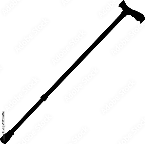 walking stick icon on white background. walking cane sign. flat style.