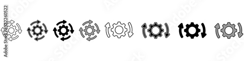 Operations icon vector set. workflow illustration sign collection. work flow symbol. automate logo.