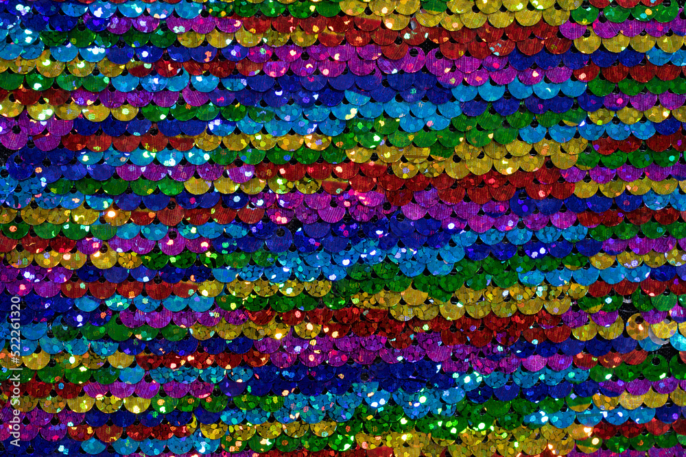 Background sequin. sequin BACKGROUND. glitter surfactant. Holiday abstract glitter background with blinking lights. Fashion fabric glitter.
