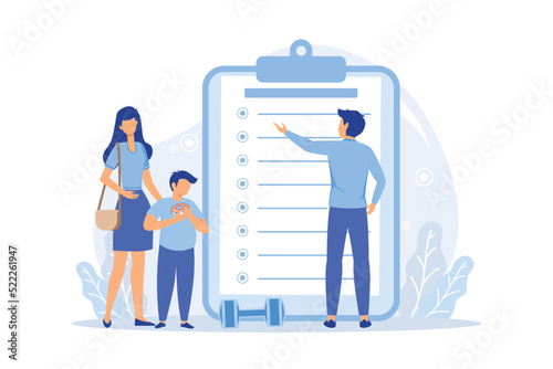 Overweight kids training plan Child obesity, overweight, children eating disorder, energy imbalance, kids training, unhealthy lifestyle flat design modern illustration
