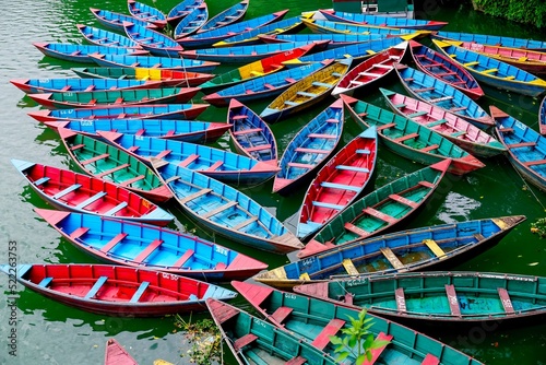 Wallpaper Mural fishing boats on the lake Torontodigital.ca