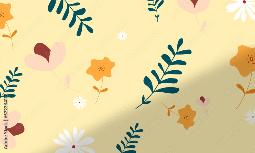 custom made wallpaper toronto digitalabstract background flower handrawn cute pattern Multicolored or monochromatic palettes pastel vector eps 10