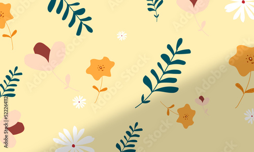 Wallpaper Mural abstract background flower handrawn cute pattern Multicolored or monochromatic palettes pastel vector eps 10 Torontodigital.ca