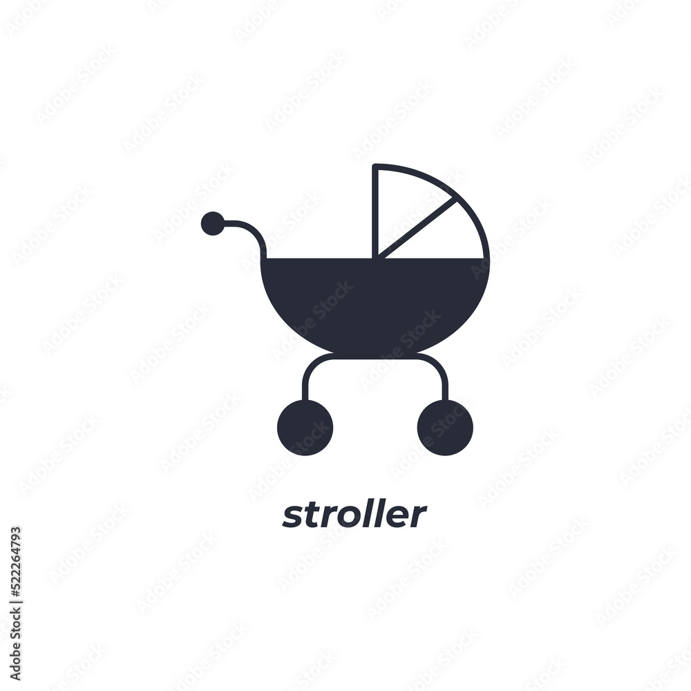 stroller vector icon. filled flat sign for mobile concept and web design. Symbol, logo illustration. Vector graphics stroller vector icon. filled flat sign for mobile concept and web design. Symbol, logo illustration. Vector graphics