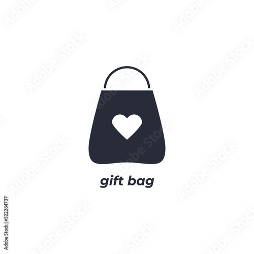 gift bag vector icon. filled flat sign for mobile concept and web design. Symbol, logo illustration. Vector graphics