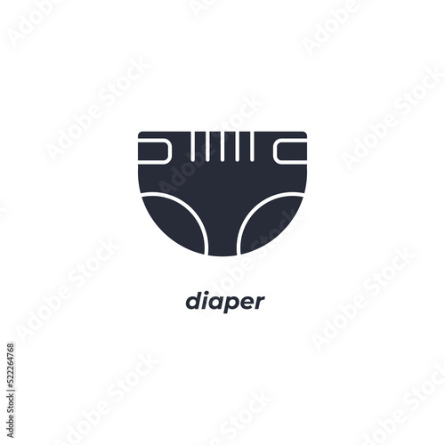 diaper vector icon. filled flat sign for mobile concept and web design. Symbol, logo illustration. Vector graphics