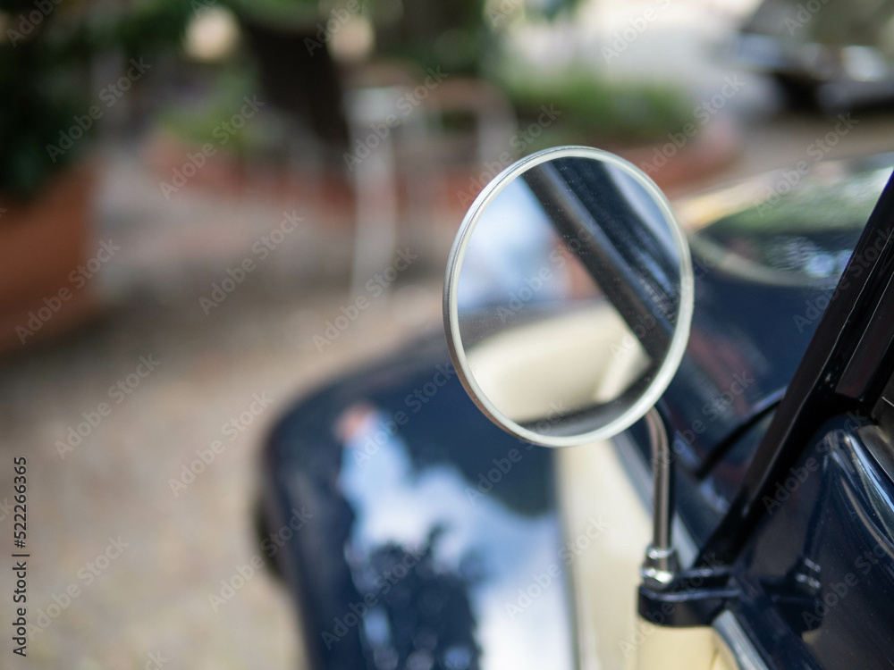 The old-timer car  in sunlight