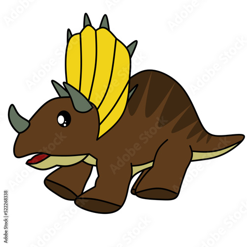 Triceratops for coloring book vector imagine