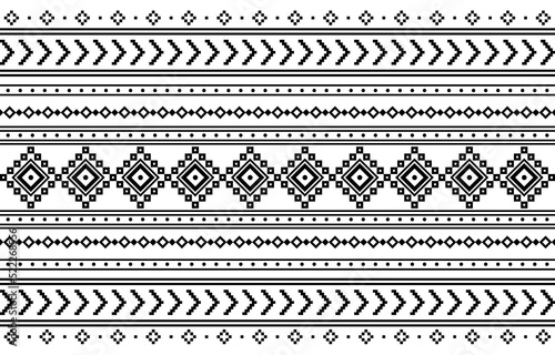 Geometric ethnic oriental seamless pattern traditional Design for background,carpet,wallpaper.clothing,wrapping,Batik fabric,Vector illustration.embroidery style - Sadu, sadou, sadow or sado