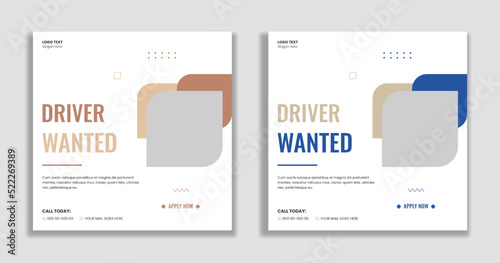 Drivers wanted social media and web banner