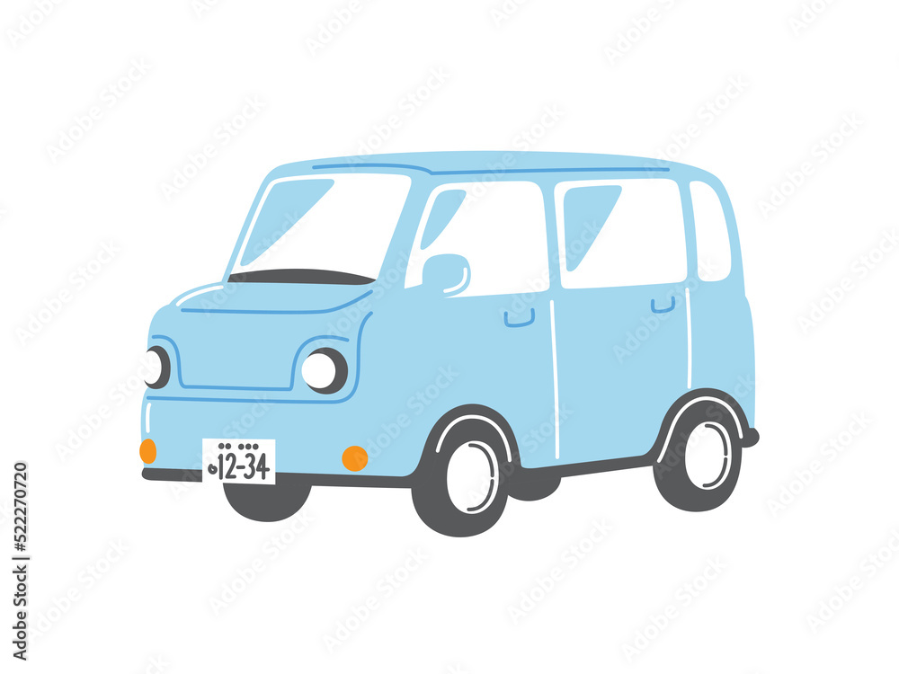 シンプルな自動車・ワゴン車のイラスト