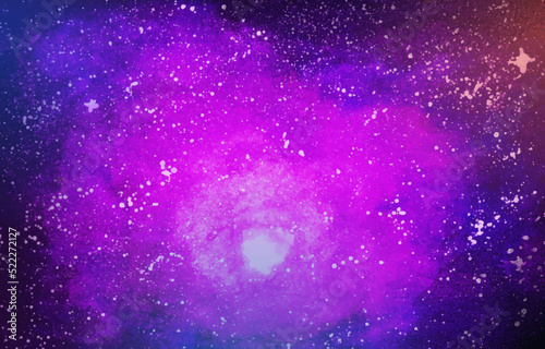 Watercolor Milky Way Background. Space Background
