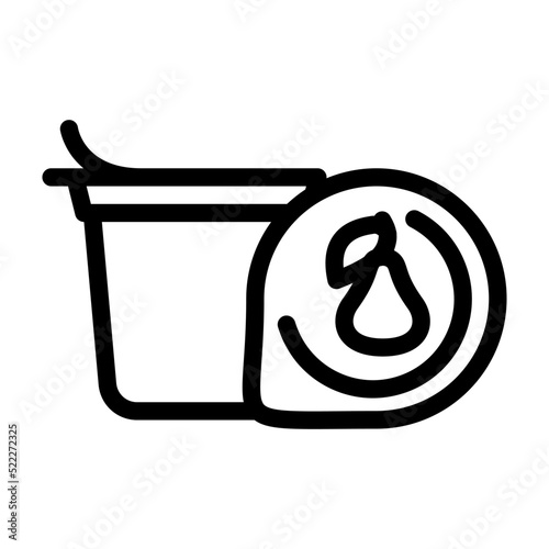 pearl cups line icon vector. pearl cups sign. isolated contour symbol black illustration