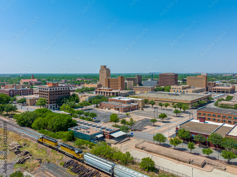 Aerial View of Abilene Texas Downtown