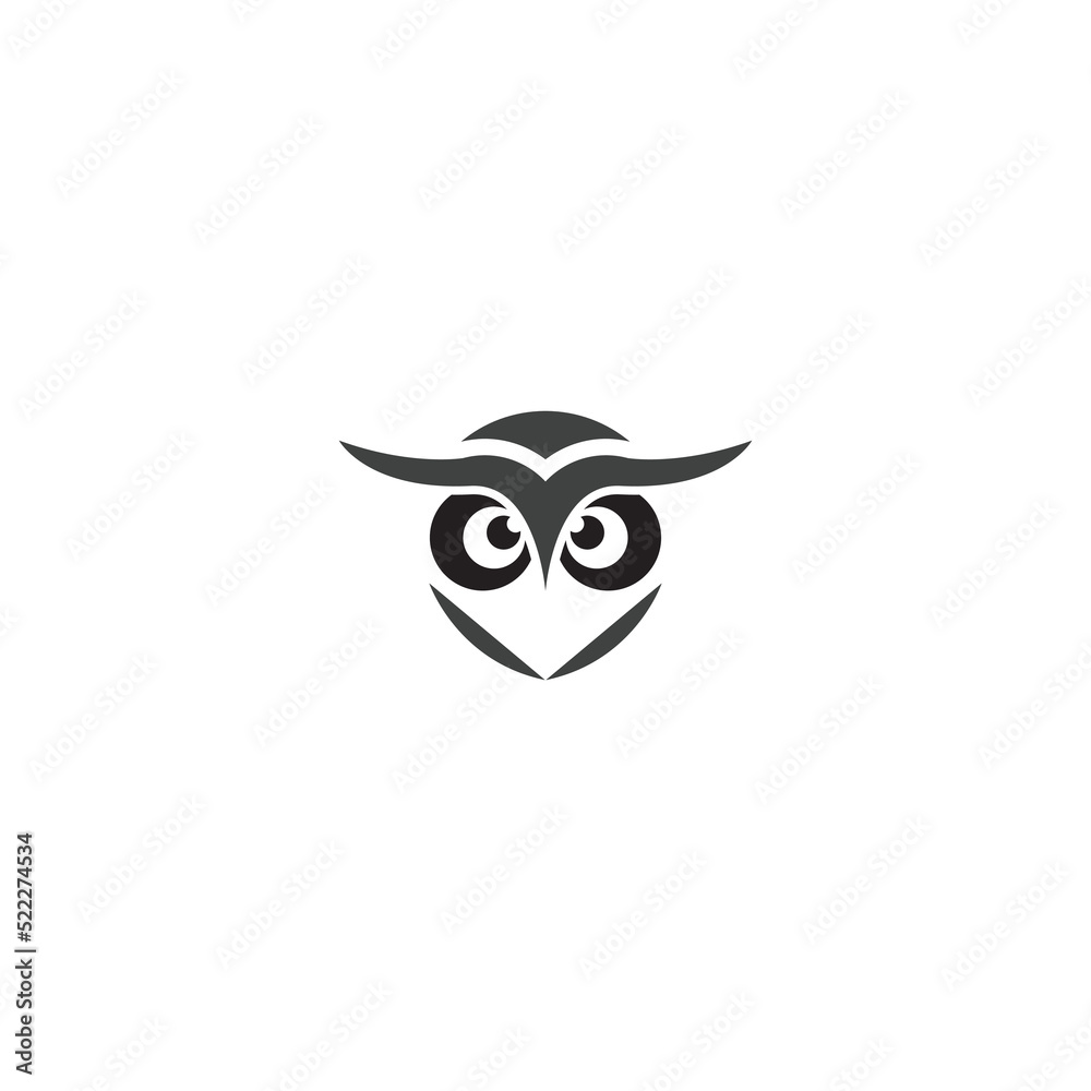 owl logo with template vector style owl logo with template vector style