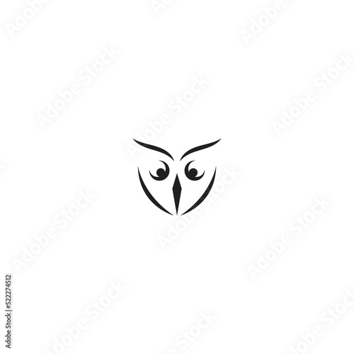 owl logo with template vector style