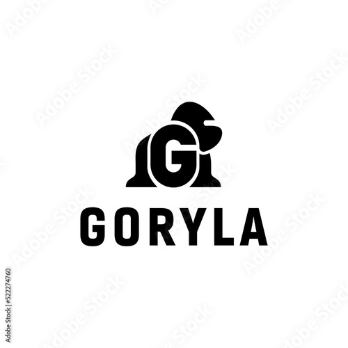 Goryla Stock Vector Modern Simple Elegant