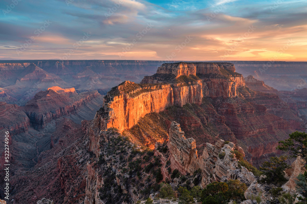 sunset at the north rim of the grand canyon national park