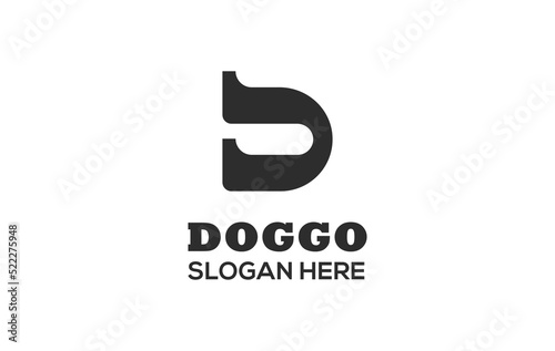 Free Download Simple letter D logo design template on white background. Suitable for sport logo and etc. - GFXLoad