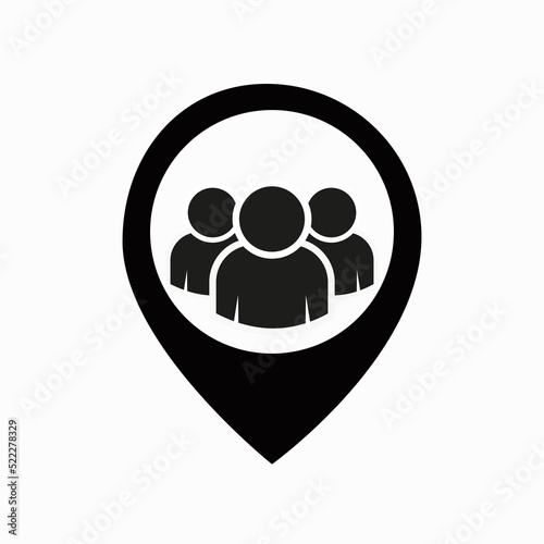 Free Download Employee location icon. Profile symbol. Map marker and avatar. - GFXLoad