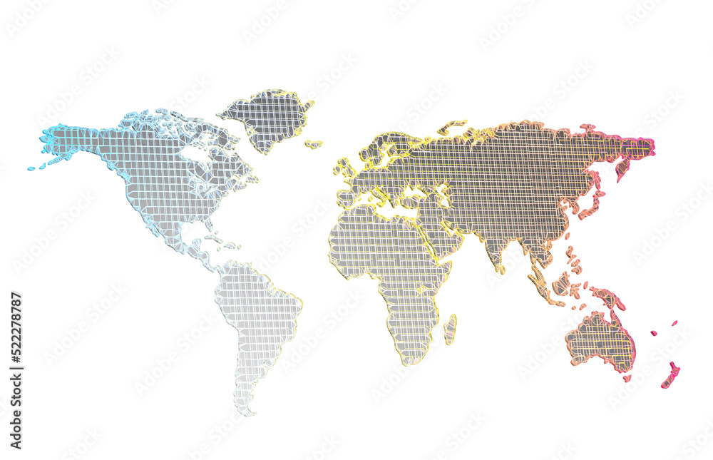 Obraz premium world globus 3d transparent digital