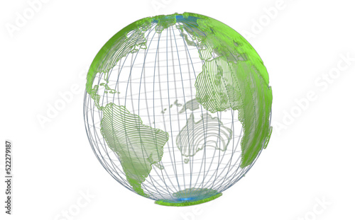 world globus 3d transparent...