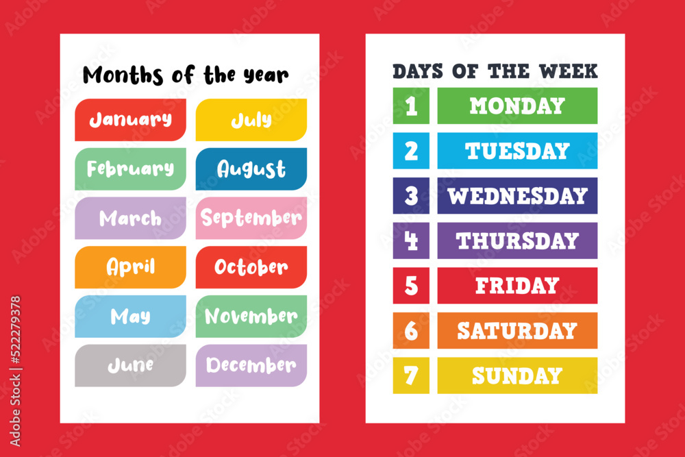 Months Of The Year Poster Printables Months Of The Year Poster Printables