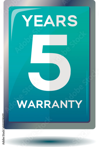 5 year warranty 100% vector, made according to the sketch, suitable for the site or print, let this image be useful for you
