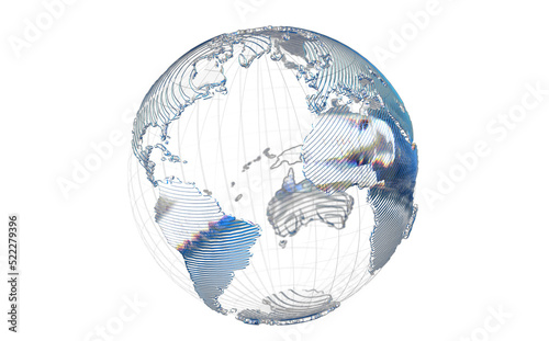 world globus 3d transparent