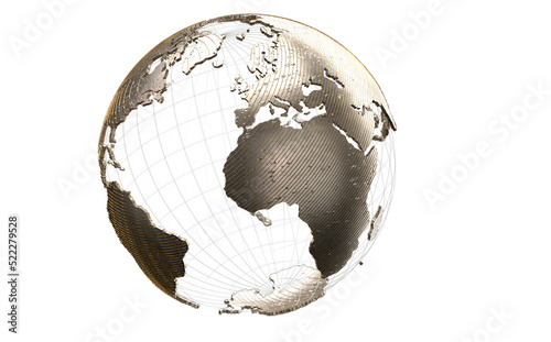 world globus 3d transparent digital